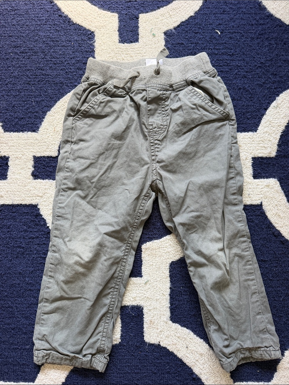 Hanna Andersson lined chino drawstring pants size 3
